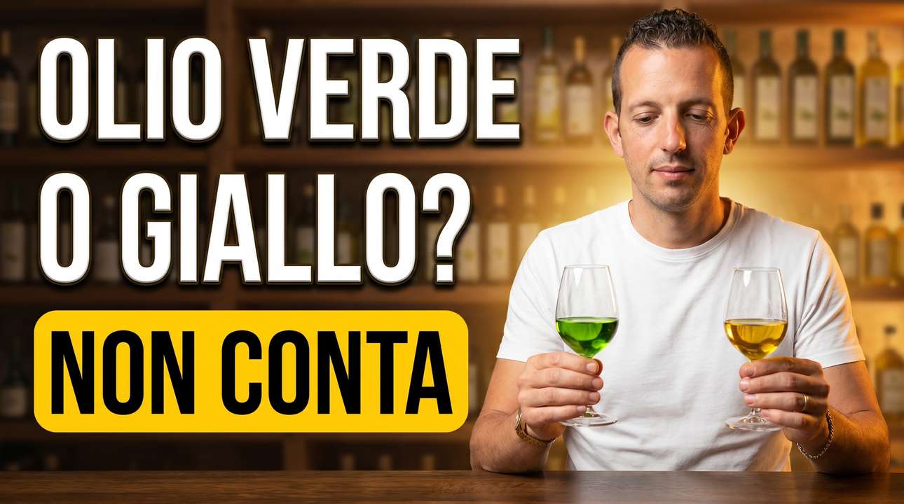 Il colore dell'olio extravergine: verde o giallo, cosa significa