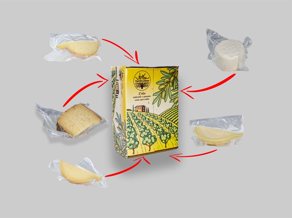 Confezione mista formaggi lucani